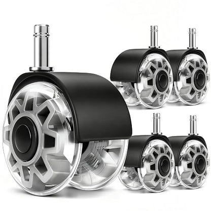 RidRed Office Chair Wheels, Smooth & Quiet Rollerblade Casters Wheels, Heavy by RidRed