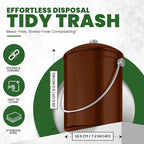 Utopia Kitchen Compost Bin for Kitchen Countertop, 1.3 Gallon Compost Bin for Kitchen with Lid, Includes 1 Spare Charcoal Filter (Copper)