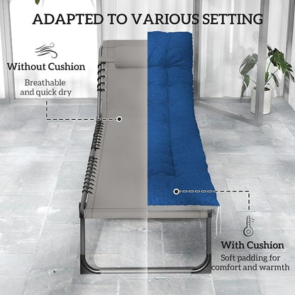Outsunny Chaise Lounge Chair Outdoor Set of 2, 5-Position Adjustable Outdoor - Image 5