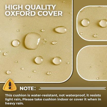 Outdoor Chaise Lounge Chair Cushion 74.4 x 22 x 4.7 Inches Memory Foam Lounge - Image 7