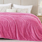 BEDELITE Ribbed Jacquard Hot Pink Blankets Queen Size by BEDELITE