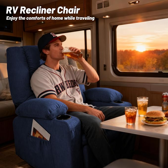 Rocker Recliner Chair with Massage and Heat, Nursery Rocking Chairs - Image 6