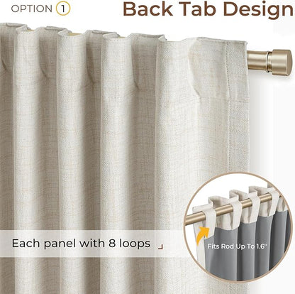 INOVADAY 100% Blackout Linen Curtains - Image 3