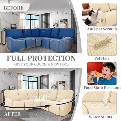 100% Waterproof Sectional Recliner Couch Covers - Image 6