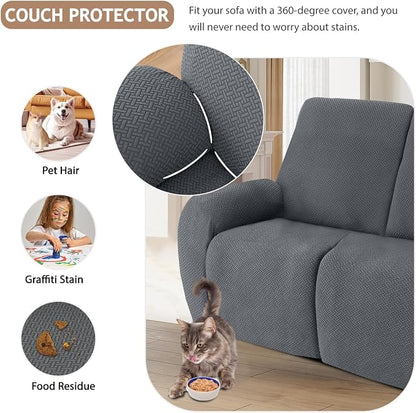 ALIECOM 100% Waterproof Recliner Sectional Couch Covers L Shape Stretch Corner - Image 6