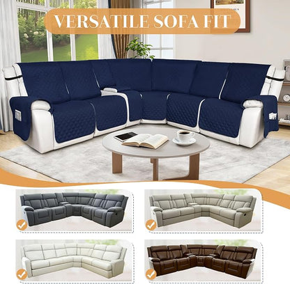HDCAXKJ 100% Waterproof Reclining Sectional Couch Covers L Shape Recliner Sofa - Image 5