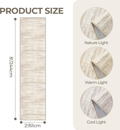 2x8 Runner Rug Non Slip, Washable Hallway Runner Rug, Nursery Room, Soft Runner - Image 2