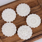 Moon Cake Mold Set Cookie Stamp 5pcs 100g Stamps, Thickness Adjustable DIY Cookie Press Decoration Cake Mold Hand Cutter Set
