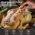 CulinaMeter One: 700FT Wireless Meat Thermometer with LCD Screen, Digital Cooking Food Thermometer for Beef Lamb Turkey, Dual Sensor Measures Internal & Ambient Temp