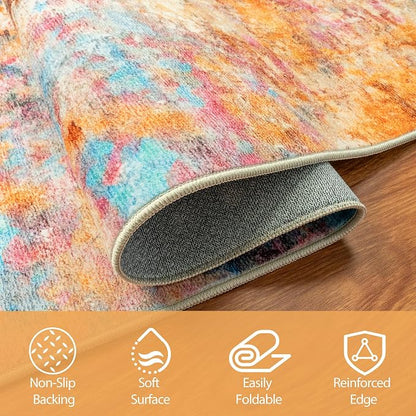 Aelenmu 6x9 Area Rugs for Living Room Washable Bedroom Dining Room Colorful | - Image 4