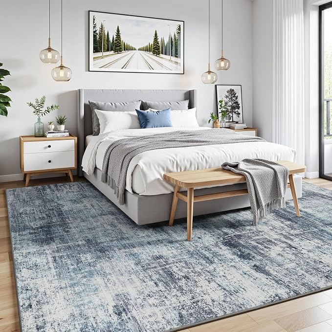 6x9 Area Rug for Living Room, Abstract Washable Non-Slip Carpet, Dining Room - Image 2