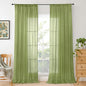 BGment Olive Green Linen Curtains by BGment