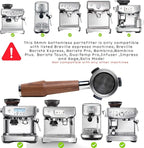 54mm Breville Espresso Machine Accessories Kit Complete 6-Piece Barista Set with Walnut Calibrated Tamper, Distribution Tool, Bottomless Portafilter, Espresso Funnel, Puck Filter& WDT Tool