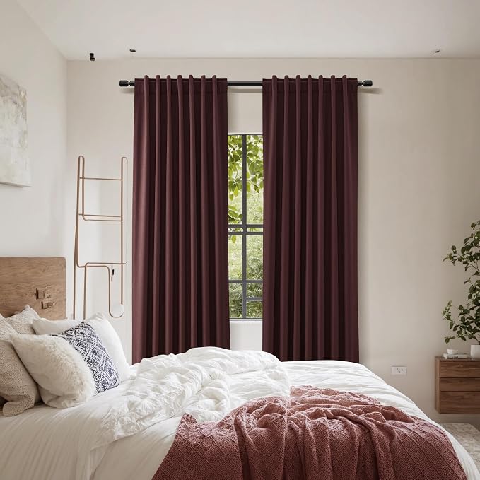 100% Blackout Curtains 96 Inch Length 2 Panels Set - Image 8