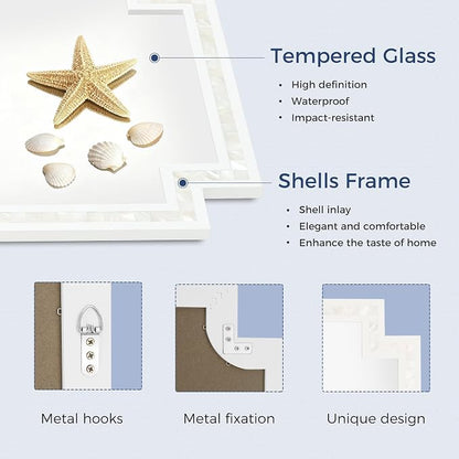Tanmicoshomy 24 x 36 Inch White Bathroom Mirrors - Image 2