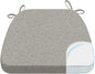 AAAAAcessories D-Shaped Chair Cushions, Machine-Washable Cover, Khaki Gray by AAAAAcessories