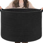 INDRESSME XXXLarge Blanket Basket 21.7" x 21.7" x 13.8" Woven Storage Baskets by INDRESSME