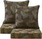 Outdoor Deep Seat & Back Cushion Set, 24 x 24 Inch Water Repellent and Fade by Supflourishia