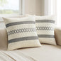 MIULEE Set of 2 Gray Boho Decorative Pillow Covers 20x20 Inch | Farmhouse Couch by MIULEE