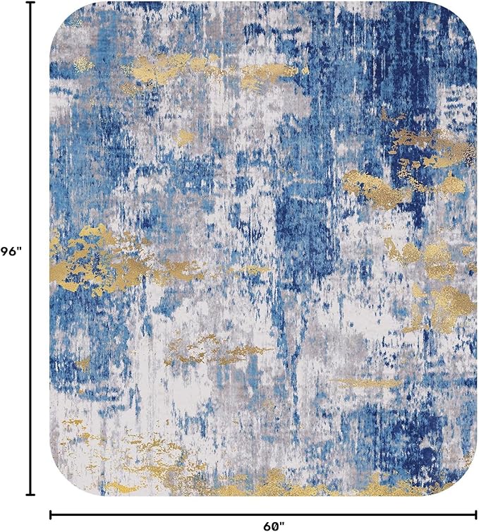 RELEANY Washable 5'x8' Abstract Area Rug - Image 2