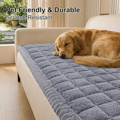 Smiry Couch Cover for Dogs, Non Slip Fuzzy Pet Sofa Arm Covers Washable | Sofa - Image 2