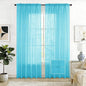 SpaceDresser Check Sheer Curtains 54 Inches Long by SpaceDresser