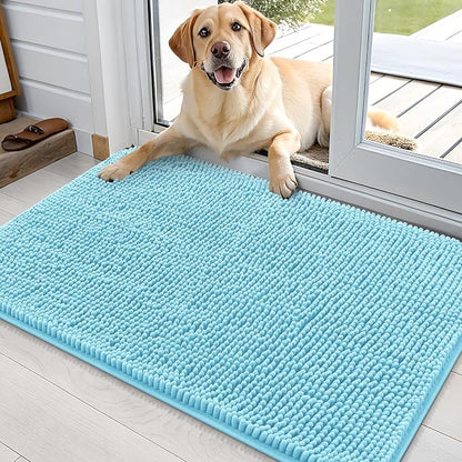 OLANLY Dog Door Mat for Muddy Paws 36x24, Super Absorbent Chenille Mud Mat | by OLANLY