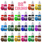 Food Coloring Gel Set - 22Vibrant Color Gel Food Coloring for Cake Decorating, Baking, Easter Egg, Icing - Tasteless Food Color Dye for Fondant, Cooking, Slime, Airbrush - 0.2 Fl. oz (6 ml)/Bottles