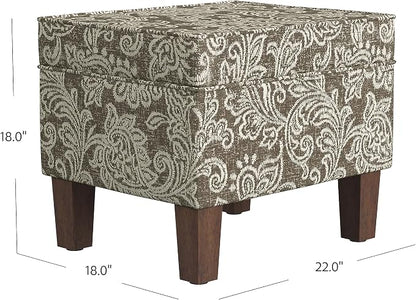 Homepop Home Decor |K7646-A880| Upholstered Modern Rectangular Storage Ottoman - Image 3