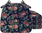 AAAAAcessories D-Shaped Chair Cushions, Machine-Washable Cover, Night-Blooming by AAAAAcessories