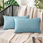 MIULEE Pack of 2 Decorative Outdoor Solid Waterproof Throw Pillow Covers Faux by MIULEE