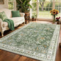 Yamaziot 5x7 Washable Area Rug for Living Room Floral Carpet Sage Green | Non by Yamaziot