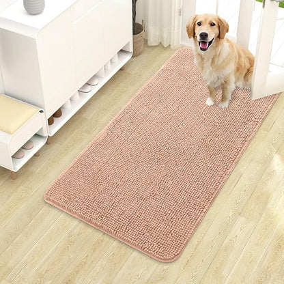 OLANLY Dog Door Mat for Muddy Paws 40x24, Super Absorbent Chenille Mud Mat | by OLANLY