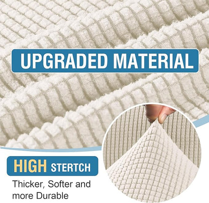 H.VERSAILTEX Sectional Couch Covers 8 Pieces Stretch Sofa Covers - Image 4