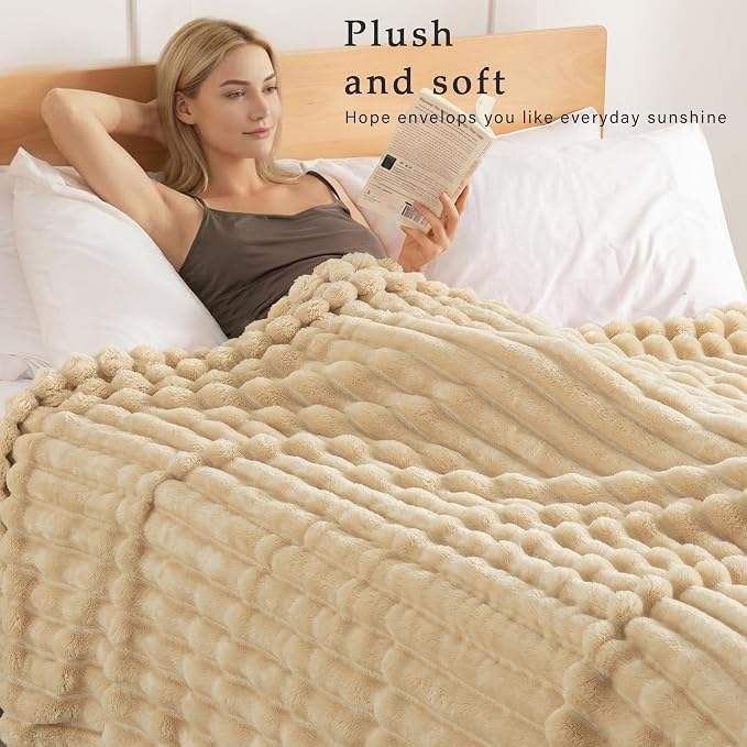 Exclusivo Mezcla Striped King Size Fleece Blanket - Image 2
