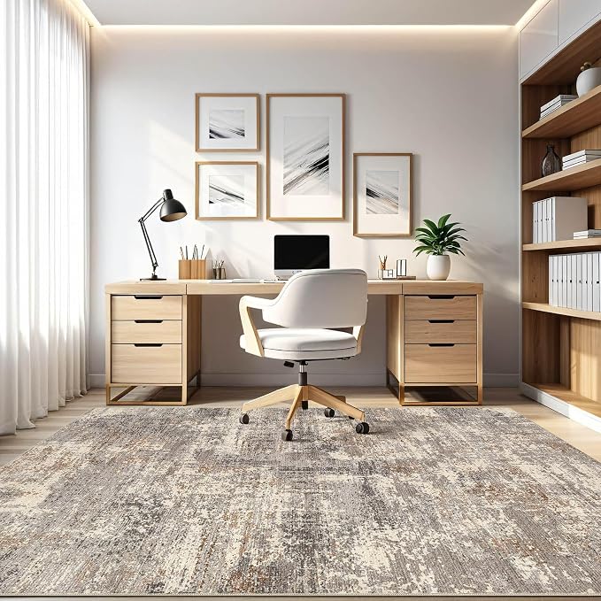 LOONGRUG 8x10 Area Rugs Washable Large Neutral Modern Living Room Rug | - Image 8