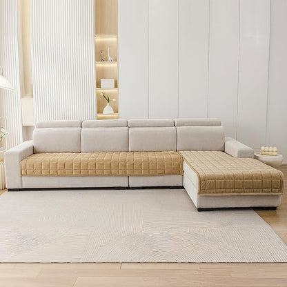 Velvet Couch Covers for Sectional Sofa Washable, Non-Slip L Shaped Sectional - Image 4