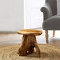UKN Cedar Roots Naturally Shaped Mushroom Stool Side Table Stand Natural Cabin by Unknown