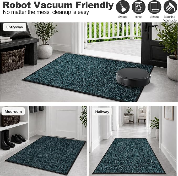 Super Absorbent Front Door Mat, 29.5" x 17", Non-Slip Washable Indoor Doormats - Image 6