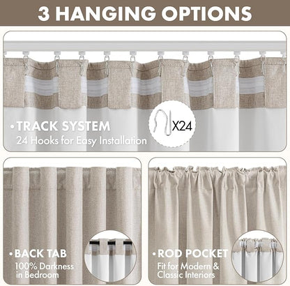 MIULEE 100% Blackout Linen Curtains - Image 5