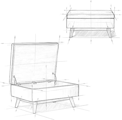 SIMPLIHOME Owen Coffee Table Storage Ottoman - Image 3