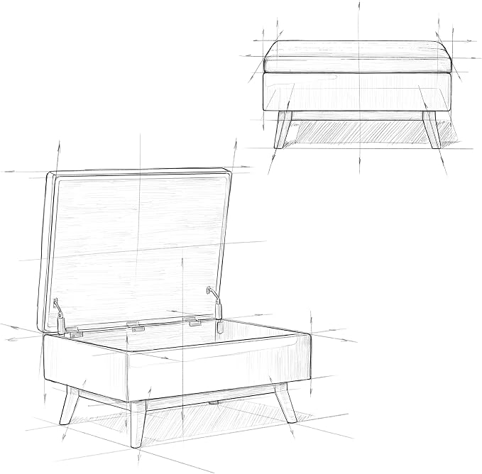 SIMPLIHOME Owen Coffee Table Storage Ottoman - Image 14