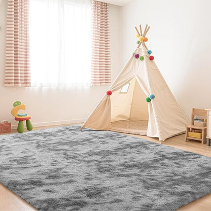 6x9 Area Rug Fluffy Shaggy Ultra Soft Faux Fur Non-Slip Machine Washable Carpet - Image 3