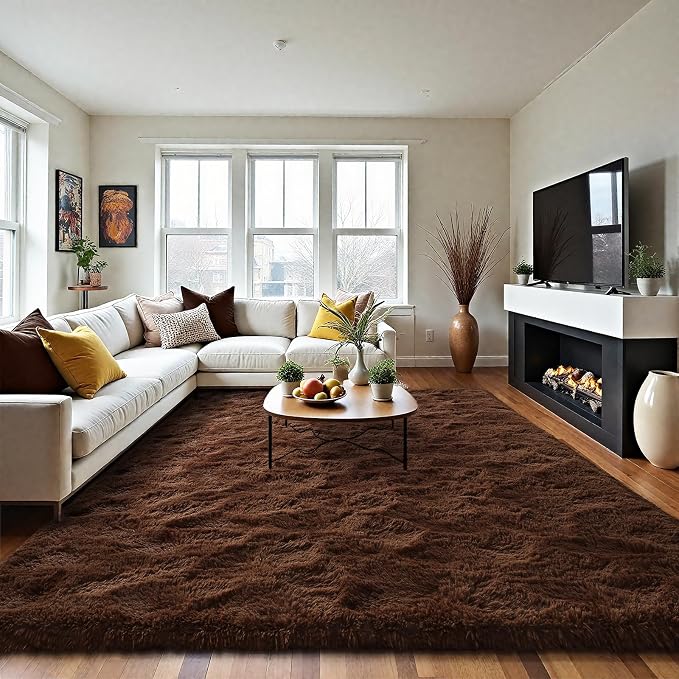 LOCHAS 8x10 Area Rugs Fluffy Living Room Carpets - Image 4