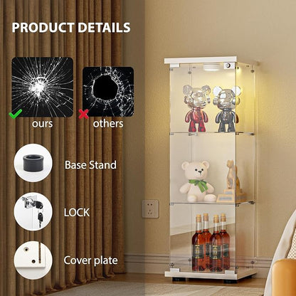FANYUSHOW 3-Shelf Glass Display Cabinet - Image 6