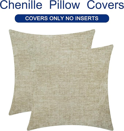 CaliTime Decorative Couch Throw Pillow Covers 26 X 26 Inches Light Taupe | Pack - Image 6
