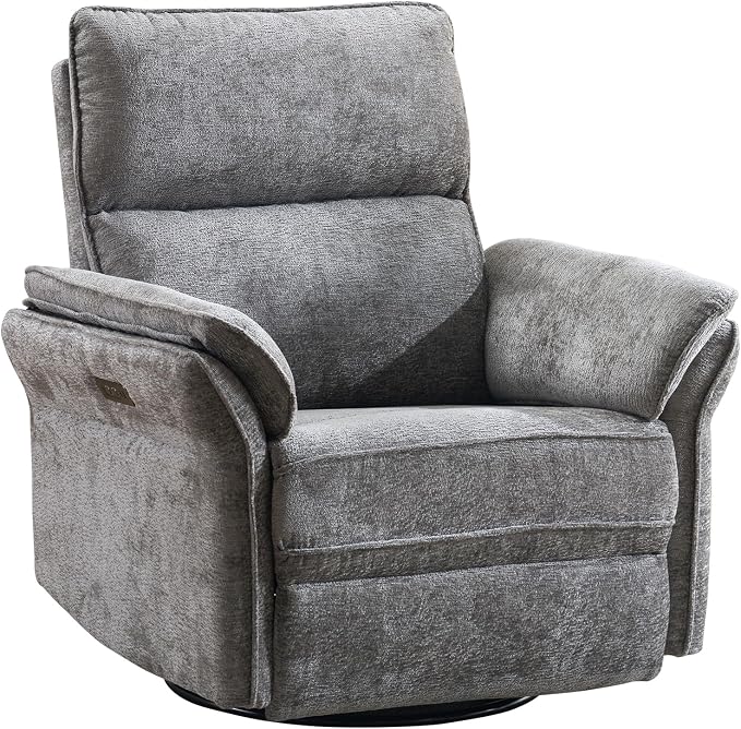 Power Swivel Rocker Recliner, Glider Recliner Nursery Chair - Image 9