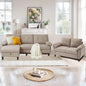 84" Convertible Sectional Sofa Set, 3 Seat L Shaped Couch by soscana