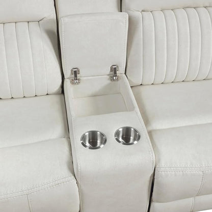 Lexicon Manual Double Reclining Loveseat, Polished Microfiber Manual Wall - Image 11