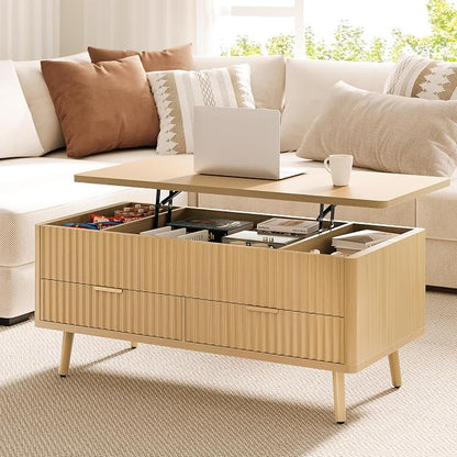 Lift Top Coffee Table with Storage by Curlaky
